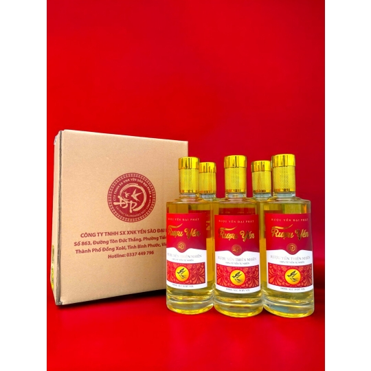 THÙNG 6 CHAI RƯỢU YẾN ĐẠI PHÁT CHAI TRÒN TẾT 2026