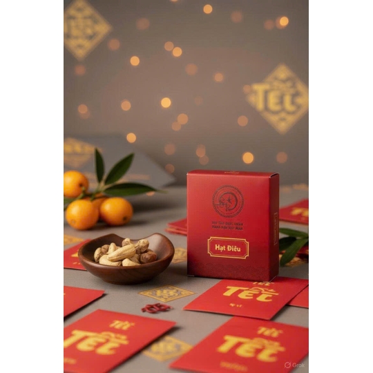 Hộp Quà Tân Xuân Như Ý 2026 - Rượu Yến Chai Tròn & Hạt Dinh Dưỡng